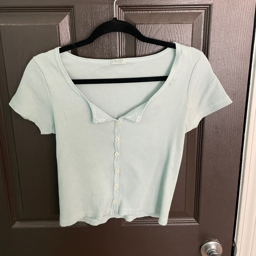 Blue baby tee
